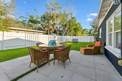 Furnished patio with outdoor games