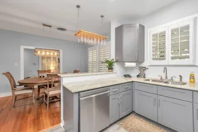 Dining room and kitchen