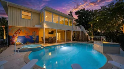 Relax and unwind in this beautiful private pool retreat. Perfect for sunny days, evening swims, and making unforgettable vacation memories with family and friends. Your perfect Florida getaway awaits!