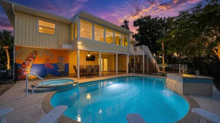 Relax and unwind in this beautiful private pool retreat. Perfect for sunny days, evening swims, and making unforgettable vacation memories with family and friends. Your perfect Florida getaway awaits!