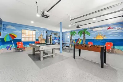 Ultimate indoor entertainment space. Enjoy ping pong, foosball, arcade games, and plenty of room for family fun. The perfect hangout spot for relaxing, competing, and making unforgettable vacation memories together!