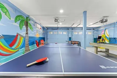 Endless game room fun awaits 🎮🏓🌴 Challenge friends and family to ping pong, pool, arcade games, and more in this colorful entertainment space — perfect for unforgettable vacation memories after a day at the beach!