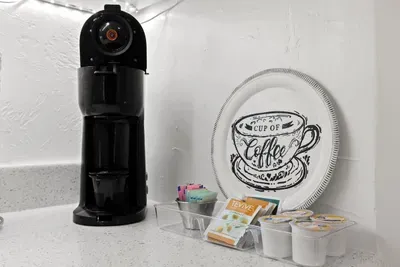 Coffee and tea station for a energizing start to the morning.
