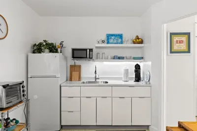 Stocked kitchen.