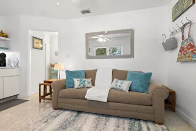 Comfy sofa bed.