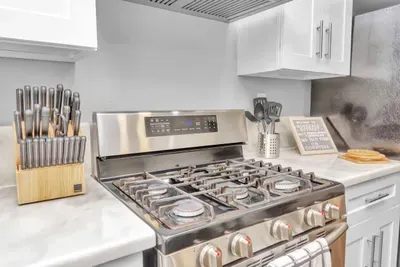 Stainless steel appliances available during your stay.