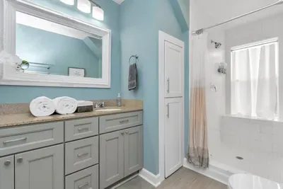 Shampoo/conditioner and body wash is provided in case your forget to pack toiletries.