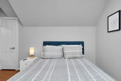 Comfy queen bedroom with everything you need for a lovely stay!