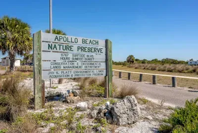 Explore the natural beauty of Apollo Beach Nature Preserve—just minutes away! Stroll scenic trails, spot local wildlife, and take in stunning coastal views at this peaceful outdoor escape by the water.