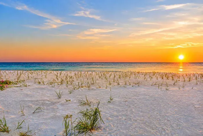 Sunset over the Gulf, a minute from your door. This is what the evenings deliver at Indian Rocks Beach.