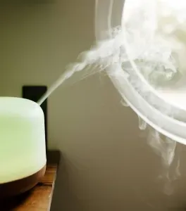 Create a calming environment with the soothing essential oil scents and diffuser