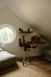 Stargaze under the open sky with our small telescope 