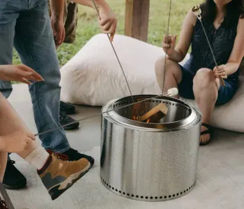 The Solo fire pit is perfect for toasting marshmallows with your special someone!