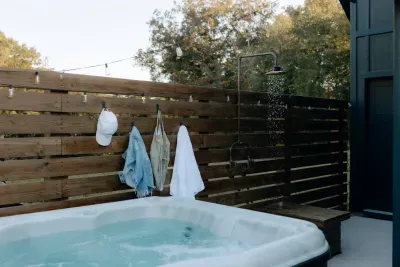 Relax under the stars in the hot tub after a day in nature at Fall Creek Falls. 