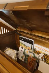 Watercolor, pastels, origami, embroidery, crochet, knitting, and more! 