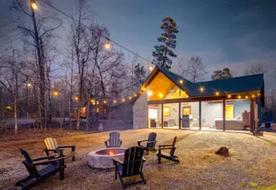 Outdoor Oasis: Gather around the fire pit under twinkling lights for unforgettable evenings!