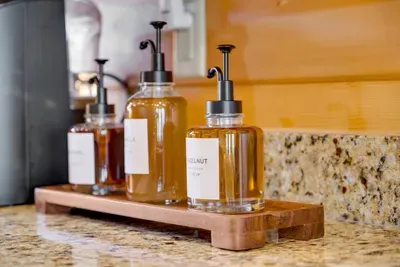Flavor Station: Indulge in delightful syrups for your morning coffee or cocktails!