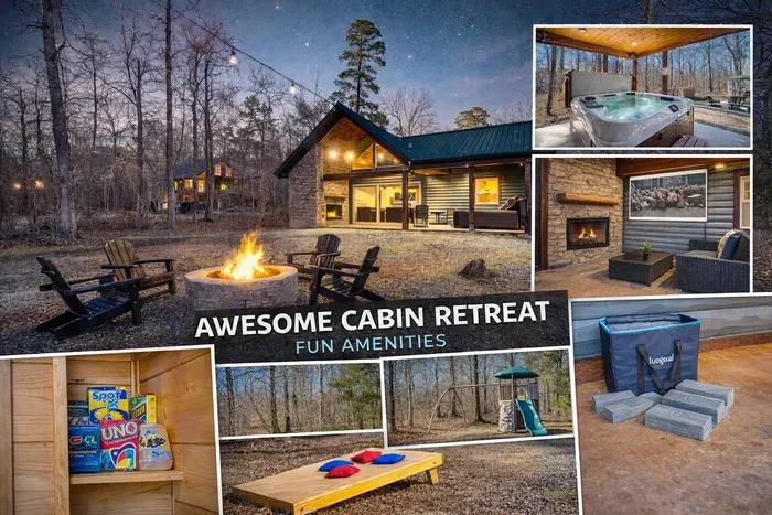 Awesome Cabin Retreat with fun outdoor Amenities!