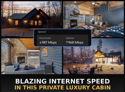 Blazing internet speed in this private luxury cabin!