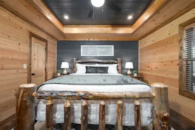 Rustic Retreat: Embrace nature with stylish log furniture and warm wood accents.