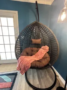Curl up in the hanging egg chair with a good book and a warm reading light.