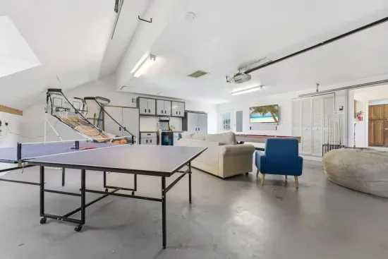 Bounce between ping pong, skeeball, and pool in a game room that keeps everyone entertained for hours.