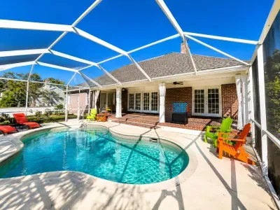 Step out to your private screened lanai, where the pool and patio furniture wait for lazy poolside afternoons.