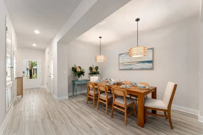 Dining room with seating for 8.