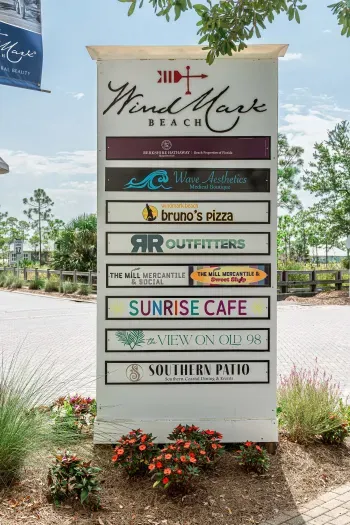 Shops and restaurants located short golf cart ride away.