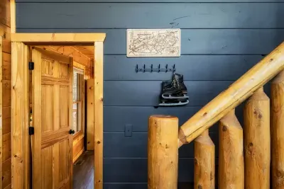 Follow the stairs to your cozy loft retreat.