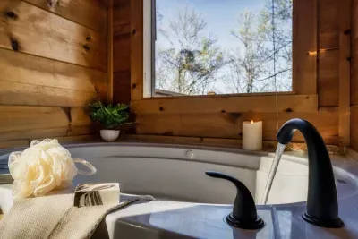 Soak in the jacuzzi tub after a long day out!
