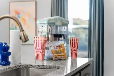 Enjoy the popcorn with a movie!