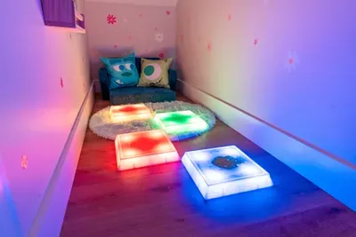 Discover a hidden Monsters, Inc.-inspired room where the magic comes alive when the lights go out. ✨