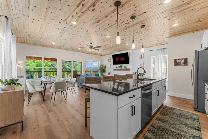 Cook, dine, and unwind without ever missing out on the fun. 🍳🍷🛋️