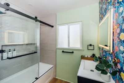 Playful Finding Nemo bathroom designed with colorful, ocean-themed accents that bring the underwater world to life.