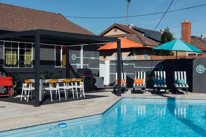Beautiful private pool ideal for relaxing, swimming, and unwinding under the sun or stars.