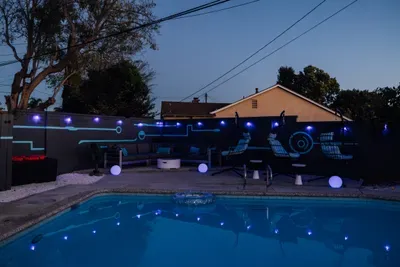 A refreshing and inviting pool area, perfect for swimming, relaxing, and enjoying a peaceful outdoor escape.