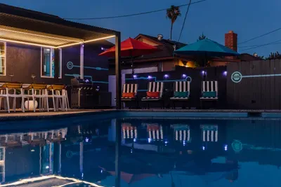 A refreshing pool area designed for relaxation and fun, perfect for cooling off and enjoying the outdoor atmosphere.