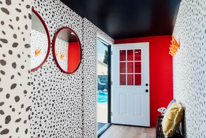 Functional mud room for easy storage of shoes, bags, and outdoor gear, helping keep the home clean and organized.