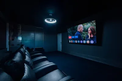 A private, cozy movie theater space designed for a comfortable and immersive viewing experience—perfect for relaxing nights and entertainment.