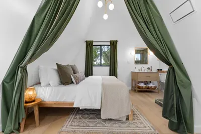A comfortable loft suite designed for restful nights and relaxing mornings.