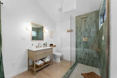 A dedicated bathroom exclusively for guests staying in the loft suite.