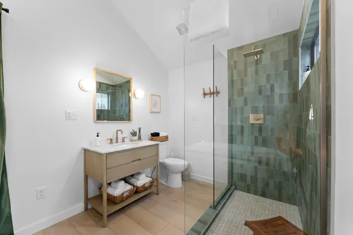 A dedicated bathroom exclusively for guests staying in the loft suite.