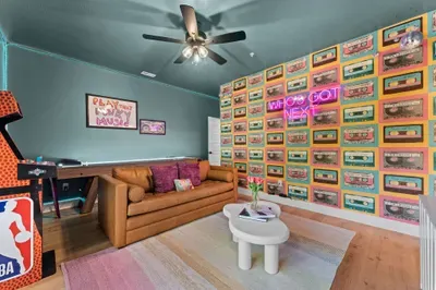 Packed with games, vibrant lights, and space for the whole crew to play. 🌈🕹️