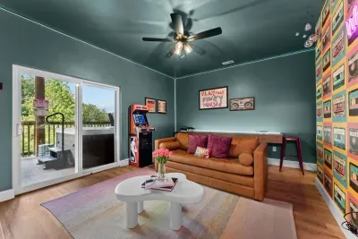 Play all day and crash all night—comfortably sleeps extra guests right in the game room! 🛋️🎮