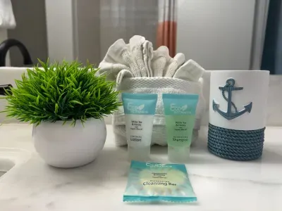 Essential toiletries provided to help you settle in and feel at home.