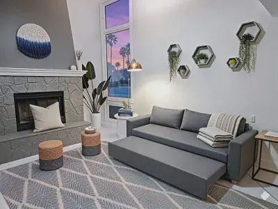 This inviting sleeper sofa offers the perfect spot to relax, unwind, or accommodate extra guests after a fun day by the beach. Comfort meets coastal charm in every corner of your seaside escape! 🌊
