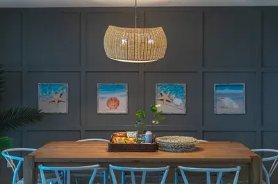 Dining area thoughtfully designed for group meals and conversation.