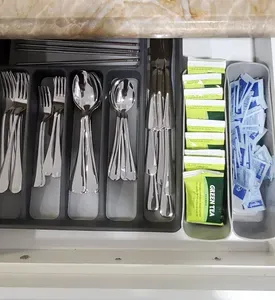 Our neatly organized drawer of silverware has everything you need—from morning coffee spoons to dinner forks—making mealtime a breeze.