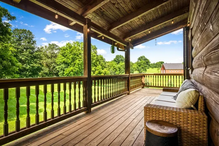 Enjoy your morning coffee to the peaceful sounds of birdsong on the back deck.